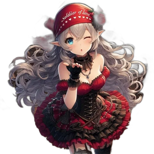 dress, staff, hat, crown transparent PNG cut-out