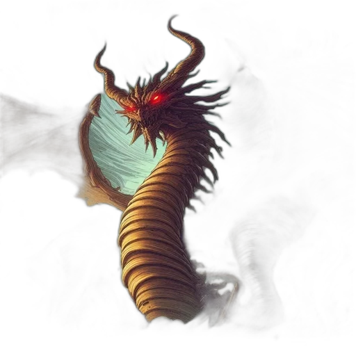 dragon, creature, staff, mask transparent PNG cut-out