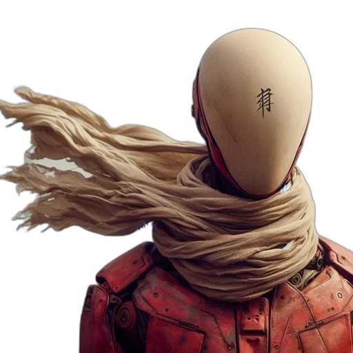 hair, mask, hat, jacket transparent PNG cut-out