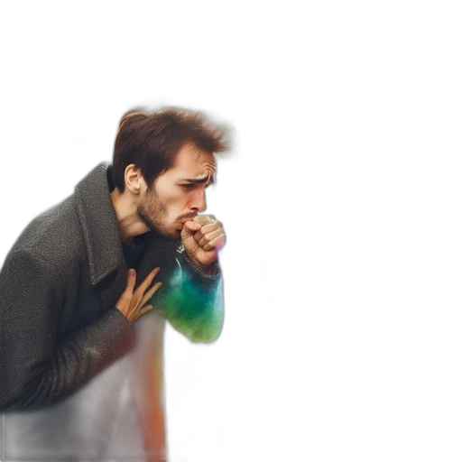 jacket, face, 3d render, photorealistic transparent PNG cut-out