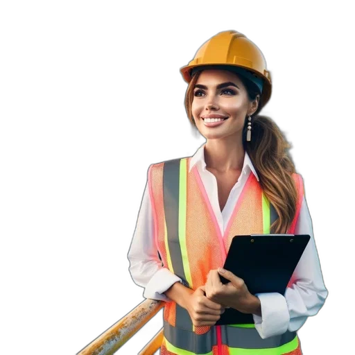 staff, woman, safety, outfit transparent PNG cut-out