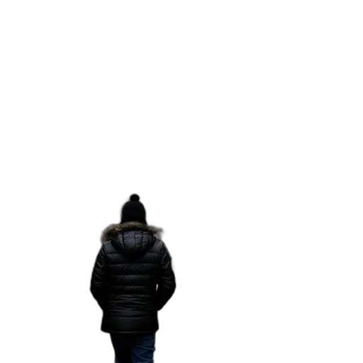 jacket, hat, umbrella, staff transparent PNG cut-out