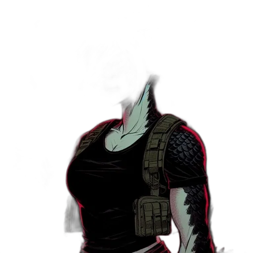 robot, weapon, mask, jacket transparent PNG cut-out
