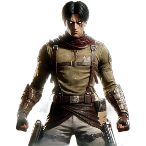 jacket, staff, concept art, 3d render transparent PNG cut-out