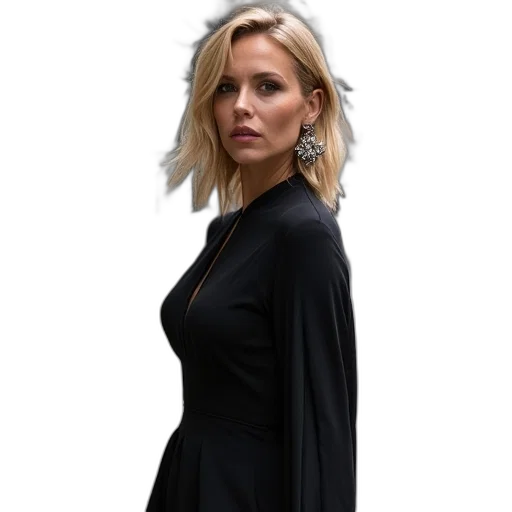 dress, jacket, staff, jewelry transparent PNG cut-out