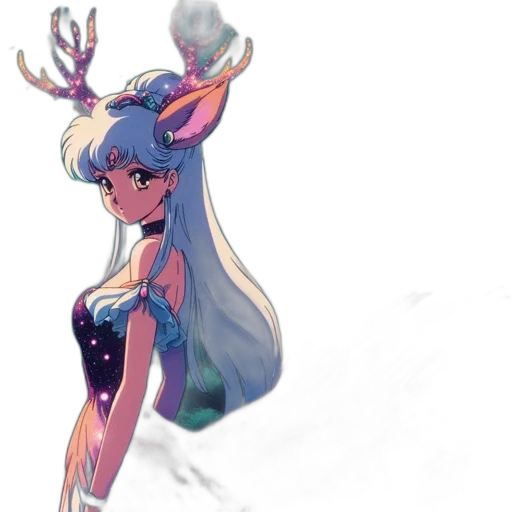dress, staff, creature, crown transparent PNG cut-out