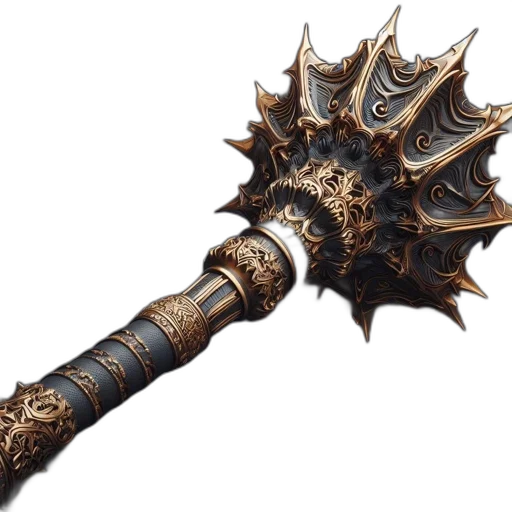 sword, weapon, staff, crown transparent PNG cut-out