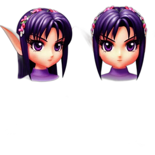 hair, 3d render, pixel art, concept art transparent PNG cut-out