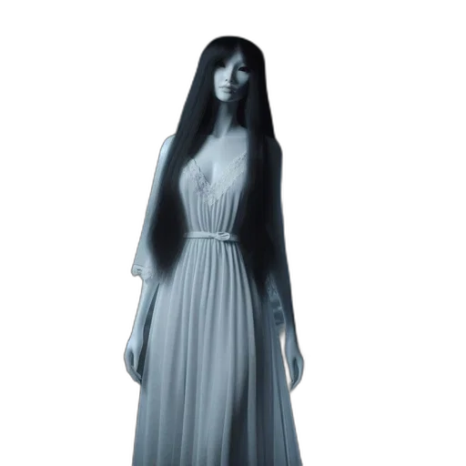 dress, hair, 3d render, concept art transparent PNG cut-out