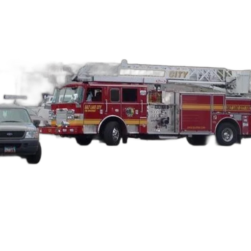 car, 3d render, fire, salt transparent PNG cut-out