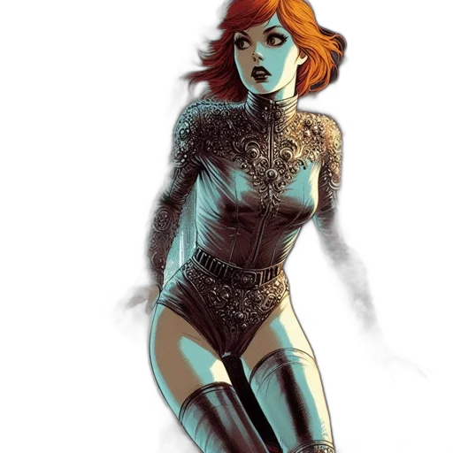 comic book art, concept art, fantasy art, cartoon transparent PNG cut-out