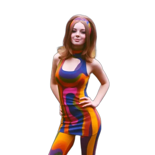 dress, robot, staff, pixel art transparent PNG cut-out