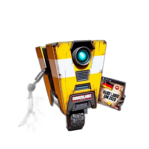 robot, staff, weapon, 3d render transparent PNG cut-out