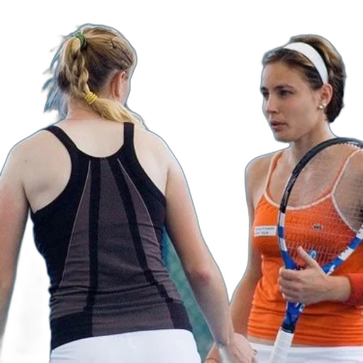 two, female, tennis, players transparent PNG cut-out