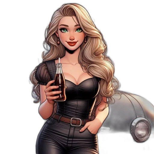 cartoon, comic book art, fantasy art, concept art transparent PNG cut-out