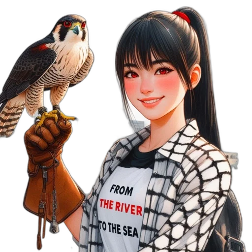 animal, dress, staff, weapon transparent PNG cut-out