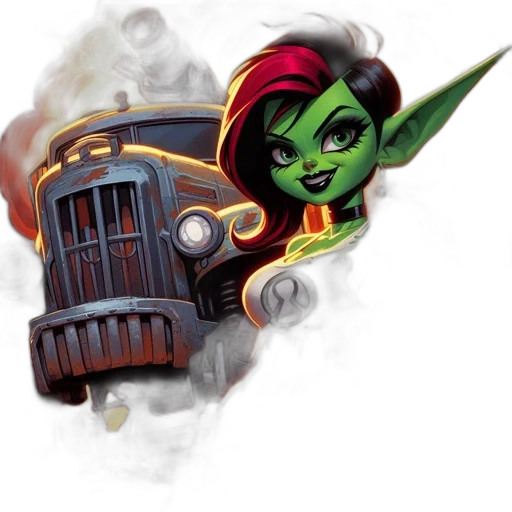 car, concept art, fantasy art, comic book art transparent PNG cut-out
