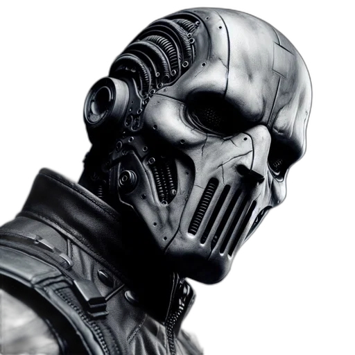 mask, robot, face, comic book art transparent PNG cut-out