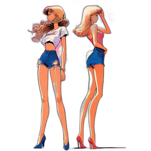 dress, concept art, cartoon, comic book art transparent PNG cut-out