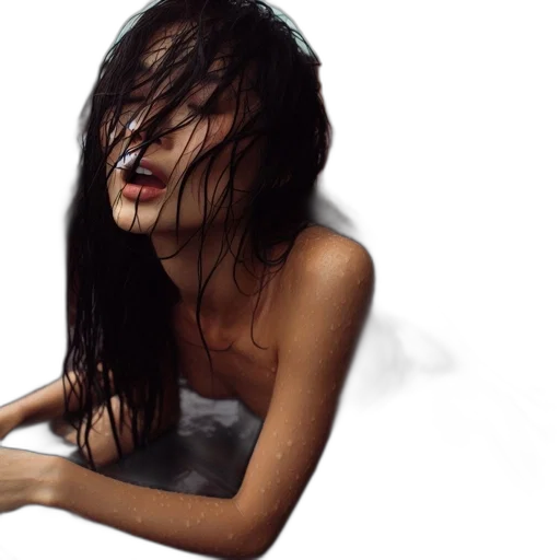 hair, dress, face, mask transparent PNG cut-out