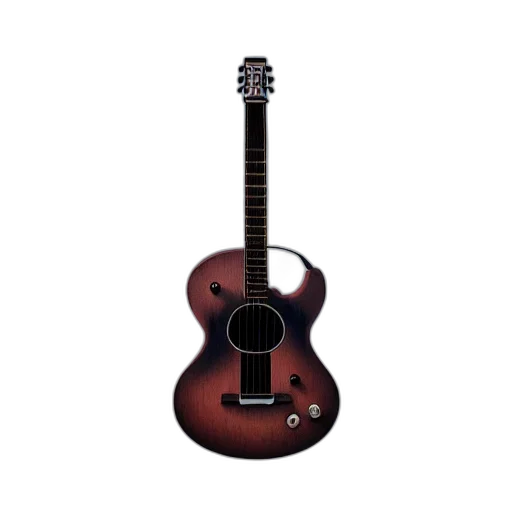 3d render, photorealistic, guitar, unreal transparent PNG cut-out