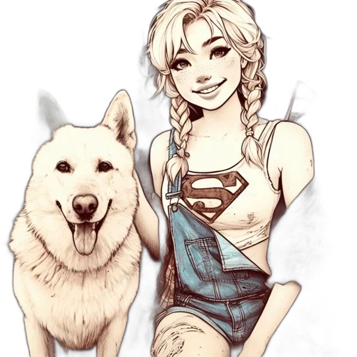 animal, comic book art, fantasy art, cartoon transparent PNG cut-out