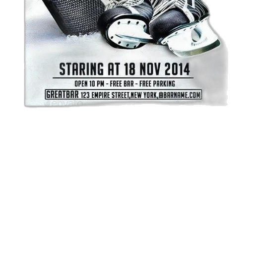 promotional, poster, ice, hockey transparent PNG cut-out