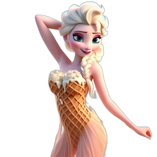 dress, 3d render, concept art, cartoon transparent PNG cut-out