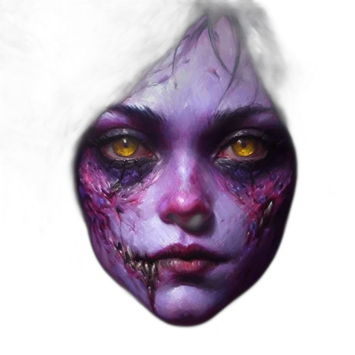 face, mask, creature, fantasy art transparent PNG cut-out