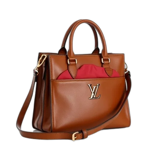 brown, leather, handbag, gold transparent PNG cut-out