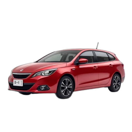 car, 3d render, red, compact transparent PNG cut-out