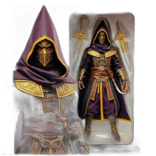 concept art, fantasy art, 3d render, assassin transparent PNG cut-out