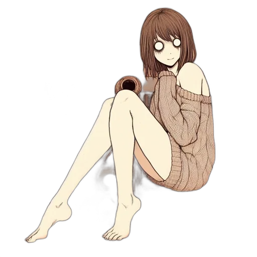 dress, creature, hair, mask transparent PNG cut-out