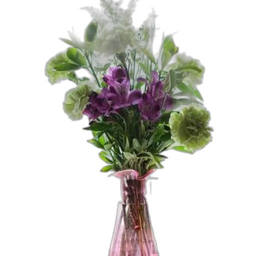 bottle, crown, flower, photorealistic transparent PNG cut-out