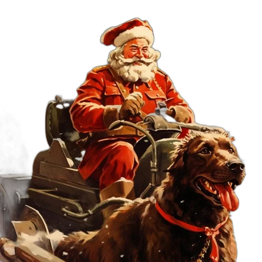 concept art, photorealistic, santa, claus transparent PNG cut-out