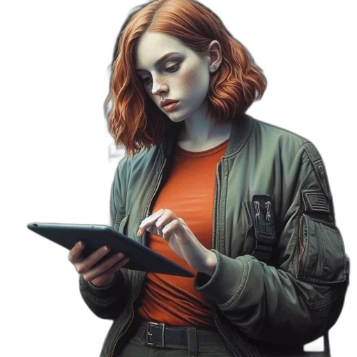 jacket, robot, staff, dress transparent PNG cut-out