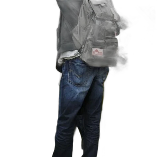 jacket, staff, robot, creature transparent PNG cut-out