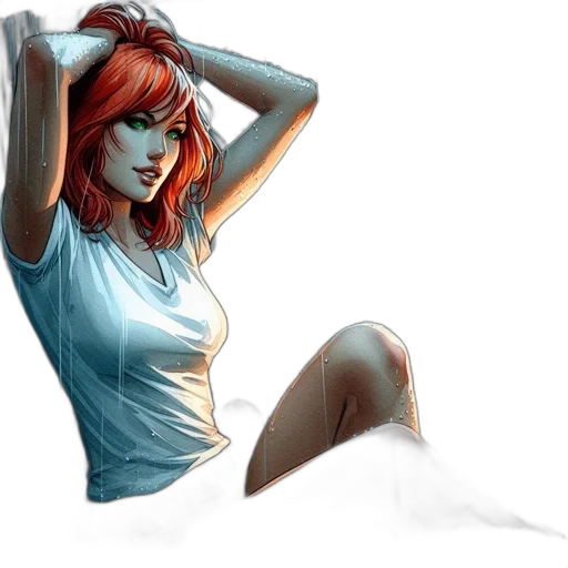 dress, comic book art, concept art, fantasy art transparent PNG cut-out