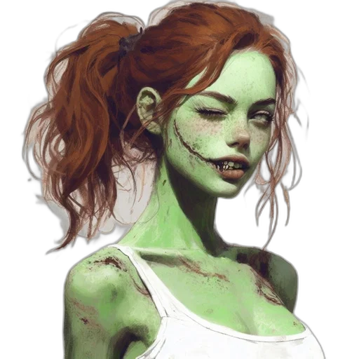 face, fantasy art, concept art, comic book art transparent PNG cut-out