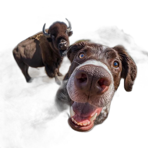 animal, creature, face, photorealistic transparent PNG cut-out