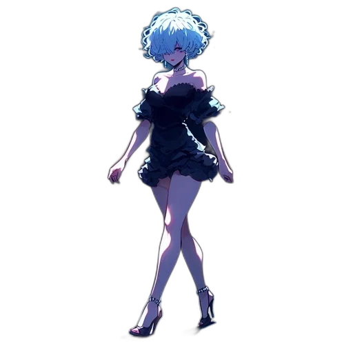 dress, staff, robot, creature transparent PNG cut-out