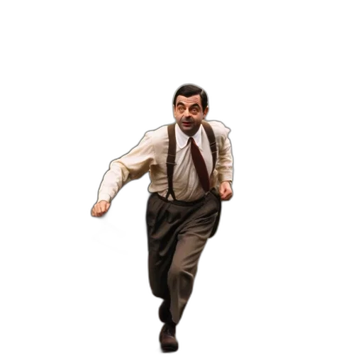 man, vintage, attire, runs transparent PNG cut-out