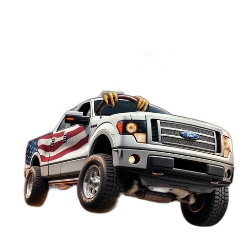 car, weapon, 3d render, airborne transparent PNG cut-out