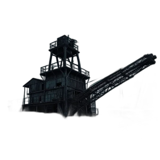 weapon, staff, robot, building transparent PNG cut-out