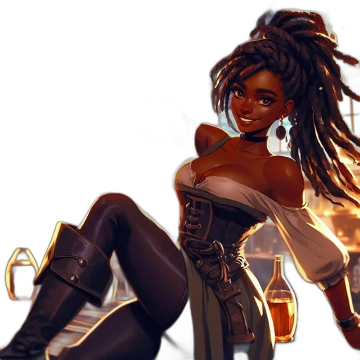 concept art, fantasy art, comic book art, cyberpunk transparent PNG cut-out