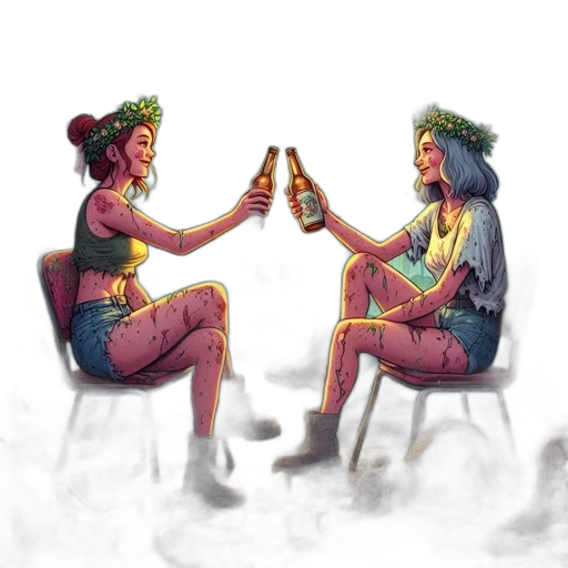 bottle, crown, dress, hat transparent PNG cut-out