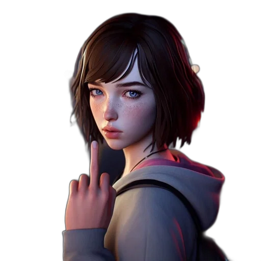 jacket, face, weapon, staff transparent PNG cut-out