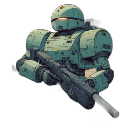 robot, weapon, concept art, pixel art transparent PNG cut-out