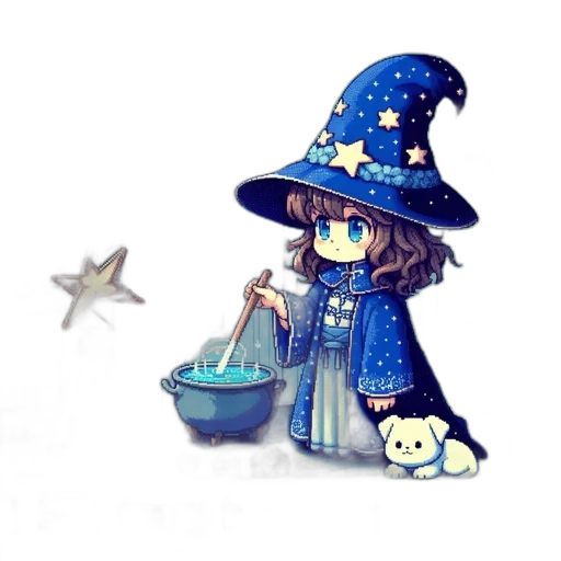 staff, hat, dress, crown transparent PNG cut-out