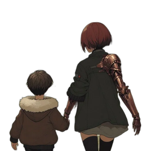 jacket, weapon, robot, concept art transparent PNG cut-out